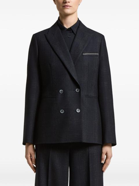 PESERICO double-breasted checked jacket