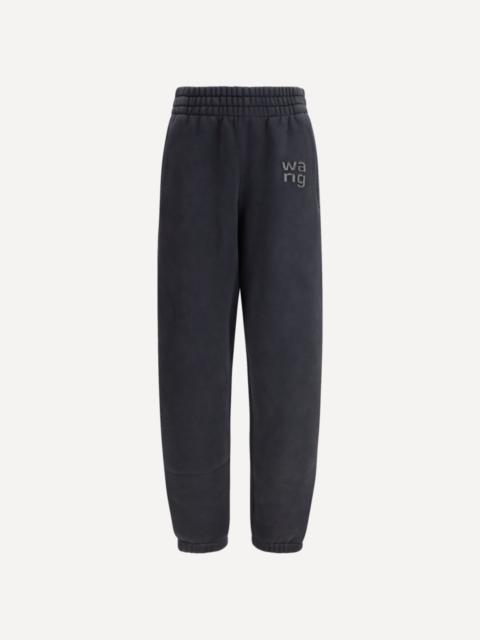 Alexander Wang Sweatpants with raised glitter logo detailing