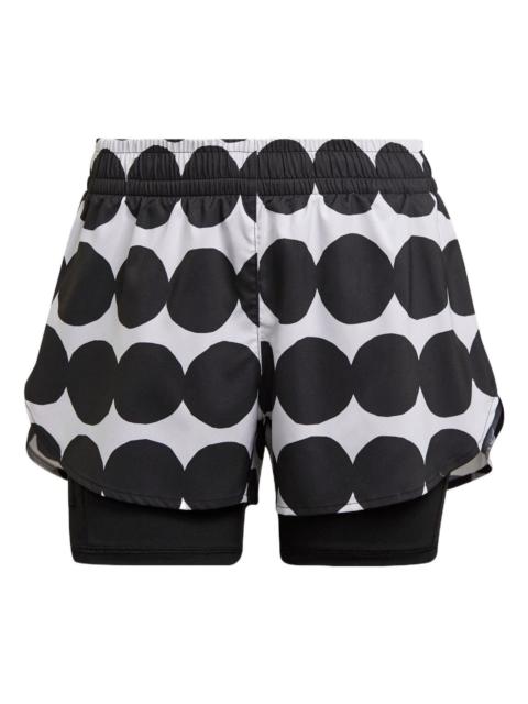 adidas (WMNS) adidas x Marimekko Marathon 20 Shorts 'Black White' GU2526