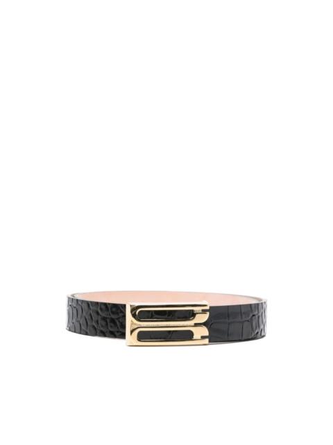 Victoria Beckham croco-embossed leather belt