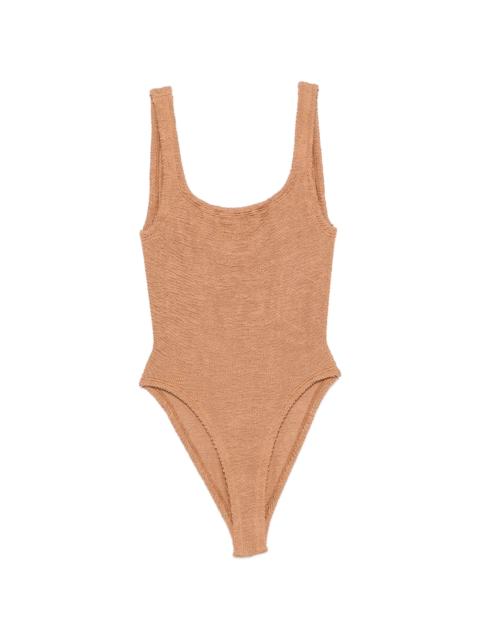 Hunza G Hunza G Square-neck Crinkle-effect Swimsuit