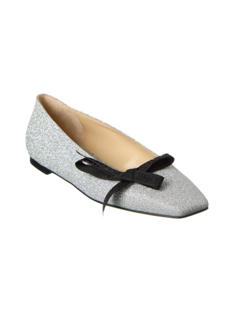 JIMMY CHOO Jimmy Choo Veda Glitter Ballerina Flat