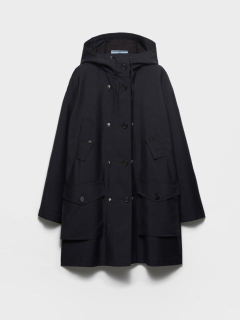 Prada Single-breasted kid mohair and Re-Nylon coat