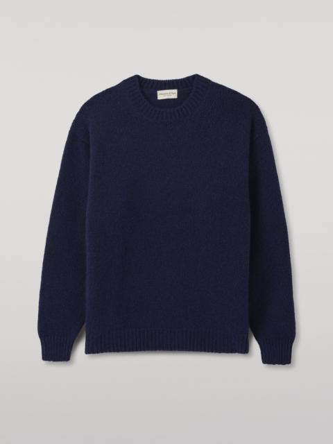 Johnstons of Elgin Murchison Blue Marble Cashmere & Cotton Jumper