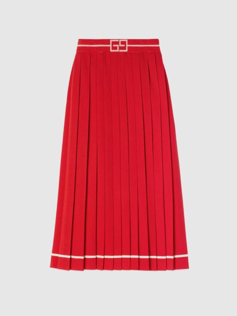 GUCCI Extrafine wool jacquard skirt