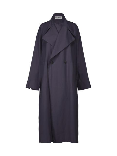 Miu Miu Midnight Blue Cotton Trench Coat | REVERSIBLE