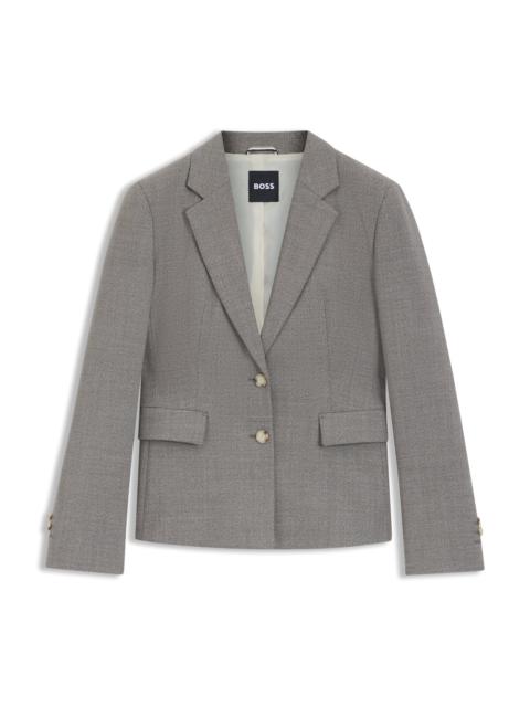 BOSS SLIM-FIT BLAZER IN A PATTERNED WOOL BLEND