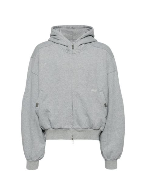 zip-up cotton hoodie