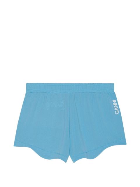 GANNI logo-print shorts