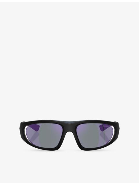 Prada PS B03S Irregular-Frame Acetate Sunglasses