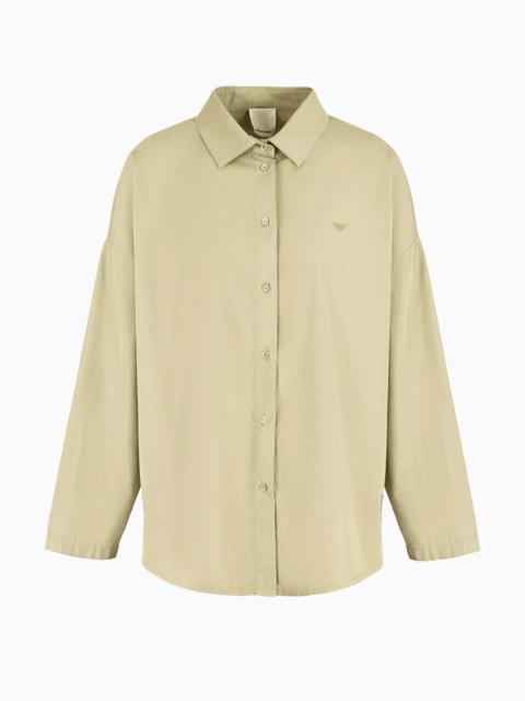 Emporio Armani Sustainability Values Capsule Collection garment-dyed organic poplin shirt