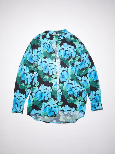 Acne Studios Floral print shirt - Blue