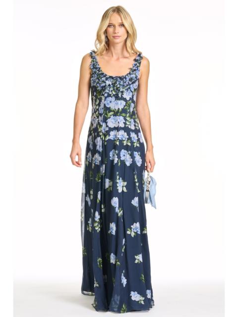 SACHIN & BABI EMBELLISHED INDIRA GOWN - CORSAGE DEGRADE