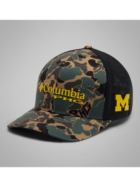 Columbia Collegiate PHG Camo Mesh Ball Cap - Michigan