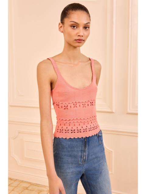 ULLA JOHNSON Esme Eyelet Knit Camisole
