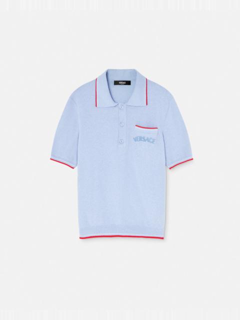 VERSACE Logo Towel Polo Shirt