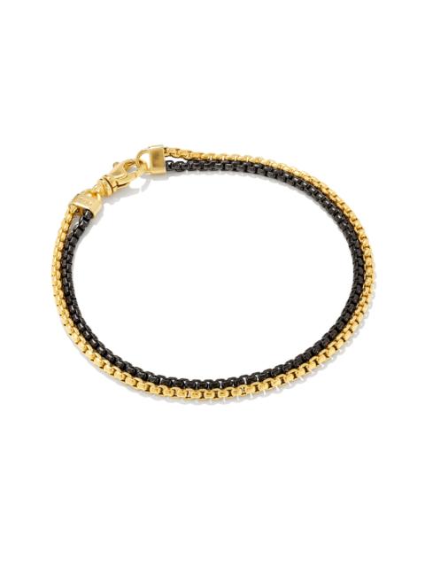 KENDRA SCOTT Wells Chain Bracelet in Sterling Silver and Black Hematite