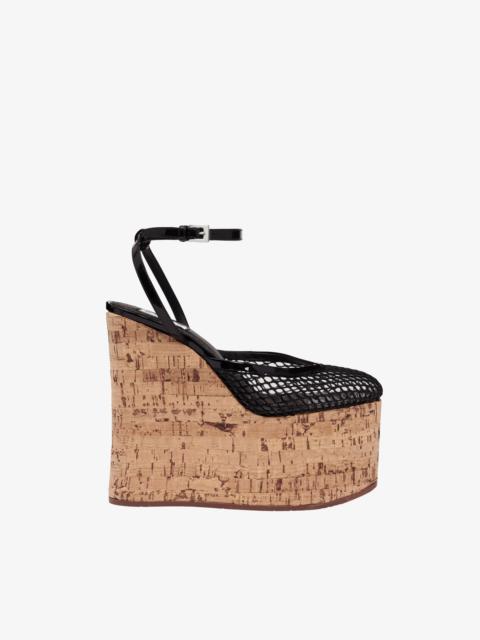 Alaïa WEDGE SANDALS IN FISHNET