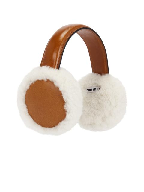 Miu Miu Shearling Earmuffs