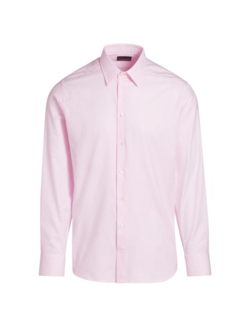 EMPORIO ARMANI Men's Birdseye Cotton Dress Shirt - Light Pink