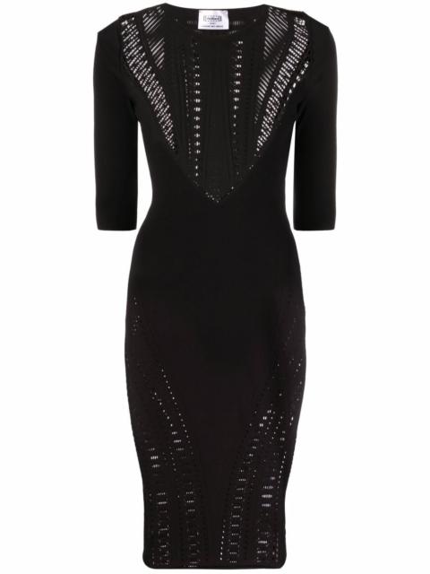 Wolford x Alberta Ferretti Ajouré net dress