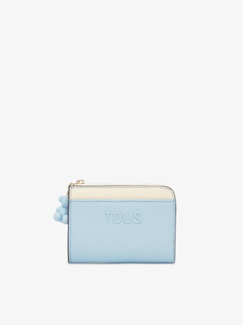 TOUS Large sky blue Change purse TOUS Audree Saffiano