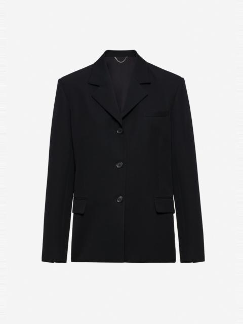 MAGDA BUTRYM Straight-cut wool blazer in black