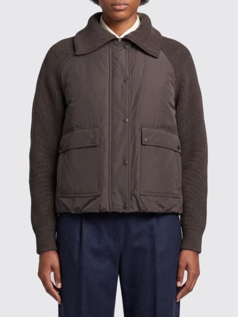 Brunello Cucinelli BRUNELLO CUCINELLI Padded Wool-Knit Cardigan with Patch Pockets