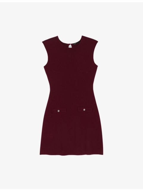 maje Removable Jumper Ribbed Wool-Blend Knitted Dress