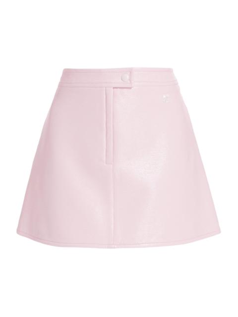 courrèges Women's Reedition Vinyl A-Line Miniskirt - Pale Pink