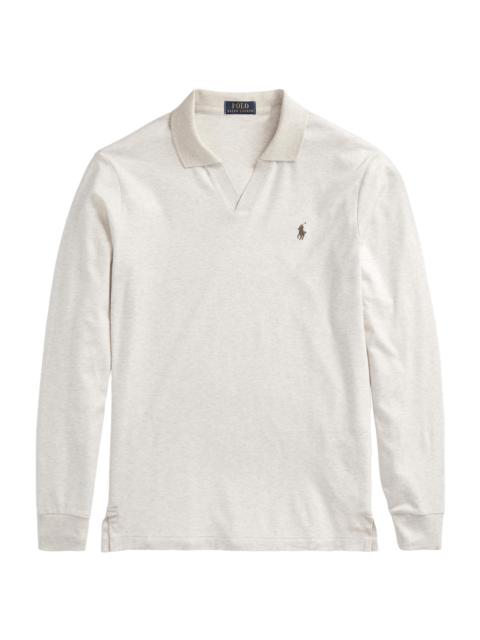 Polo Ralph Lauren Men's Interlock ​Cotton Long-Sleeve Polo Shirt - American Heather