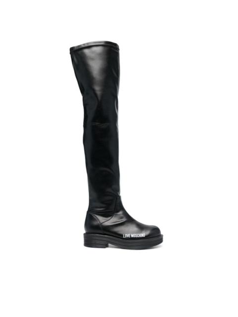 Moschino thigh-high boots