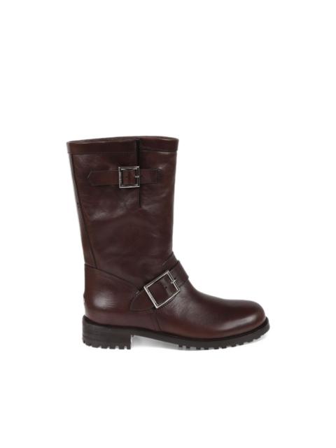 JIMMY CHOO Biker Mid leather ankle boots