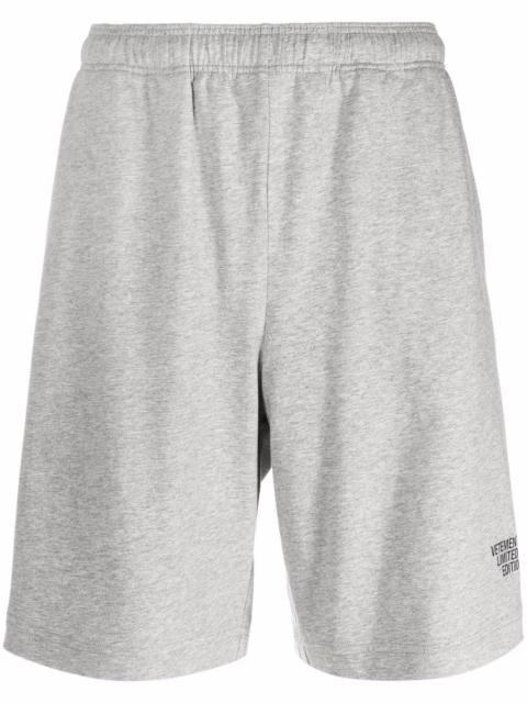 VETEMENTS logo-prin track shorts