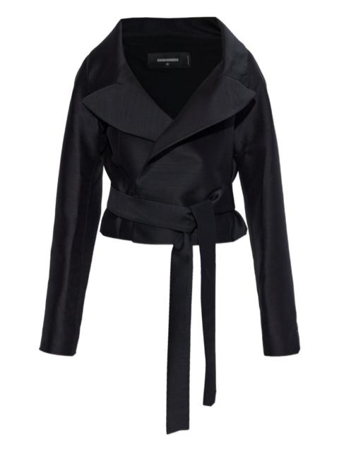 DSQUARED2 belted virgin-wool jacket