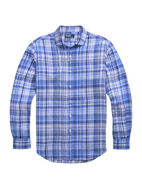 Polo Ralph Lauren Men's Classic-Fit Plaid Linen Shirt - Blue Multi
