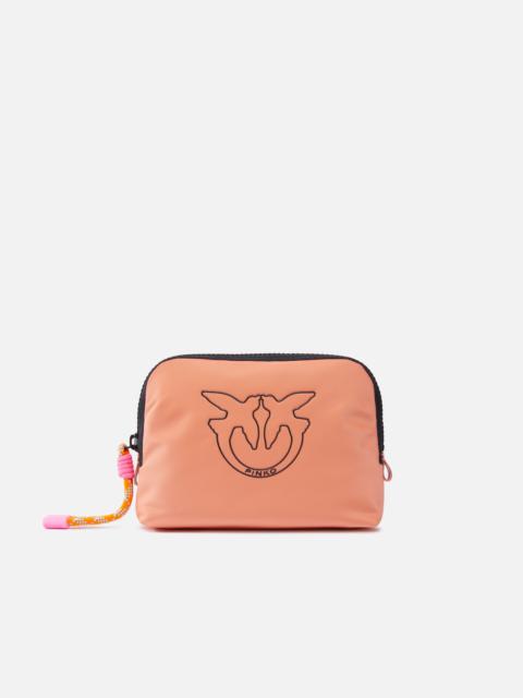 PINKO SMALL BAG IN RECYCLED FABRIC WITH LOGO
