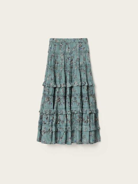ALLSAINTS TALIA PRINTED MIDI SKIRT