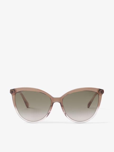 Belinda
Brown Nude Cat Eye Sunglasses with Swarovski Crystals