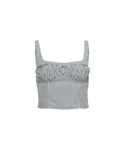 Fleur du Mal Poplin Bustier Top