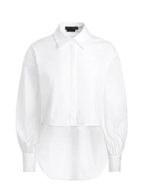 Alice + Olivia FINELY HIGH-LOW BLOUSE