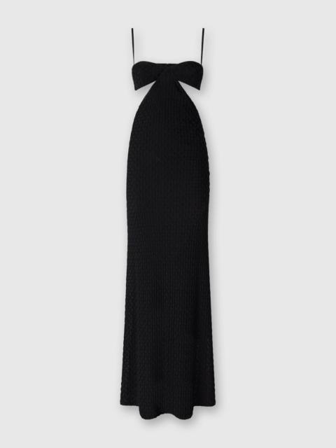 Missoni Cut-Out Long Dress with Embossed Lace