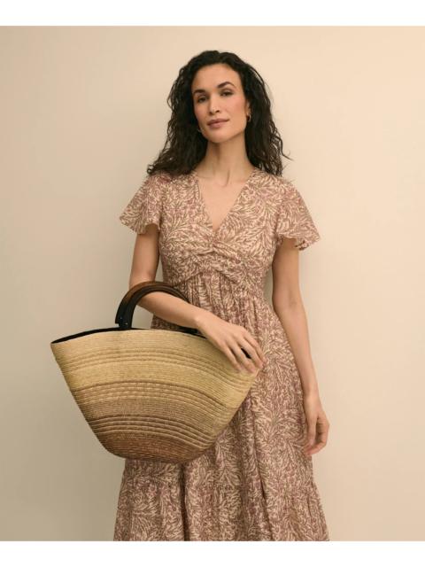 Brooks Brothers Eugenia Kim Wood-Straw Ombre Beach Bag