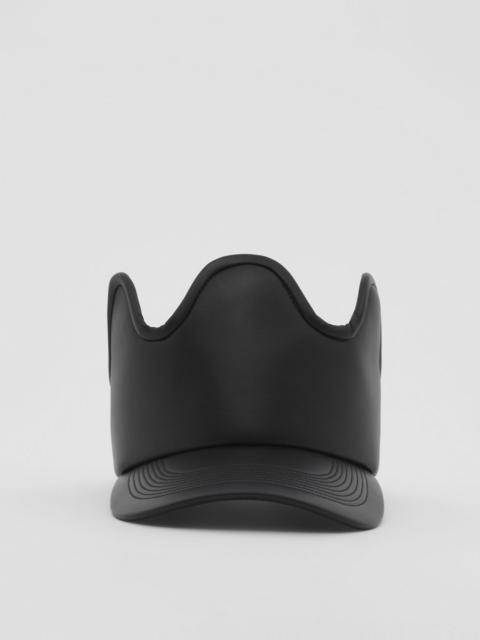 Burberry Panel Detail Lambskin Baseball Cap