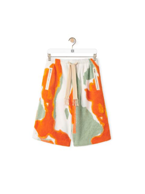 Loewe Silicone melange fleece shorts in polyester