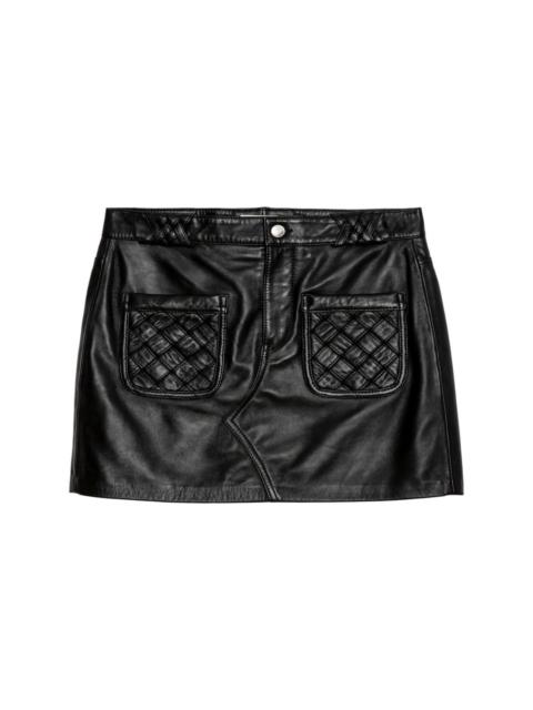 Zadig & Voltaire Joana leather mini skirt