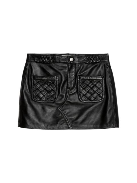 Joana leather mini skirt