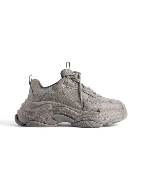 BALENCIAGA Men's Triple S Sneaker With Rhinestones in Dark Grey