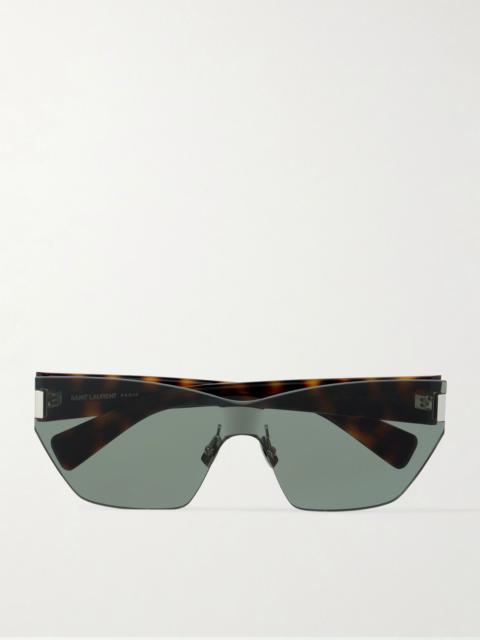 Square-frame tortoiseshell acetate sunglasses Green