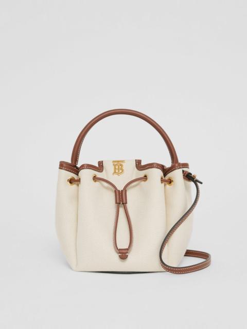 Burberry Monogram Motif Canvas and Leather Bucket Bag
